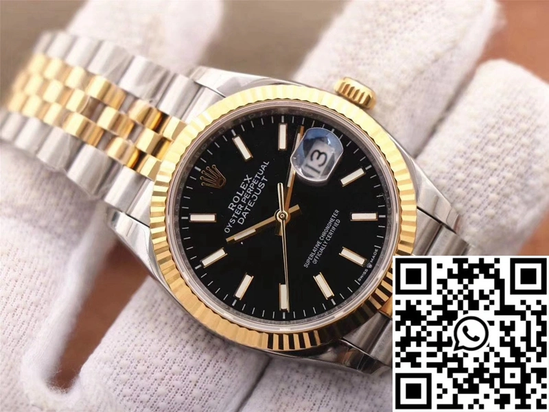 Refined Rolex Datejust 126233 EW Factory Black Dial 657