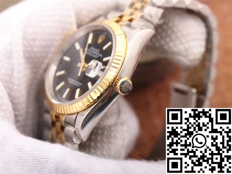 Refined Rolex Datejust 126233 EW Factory Black Dial 657