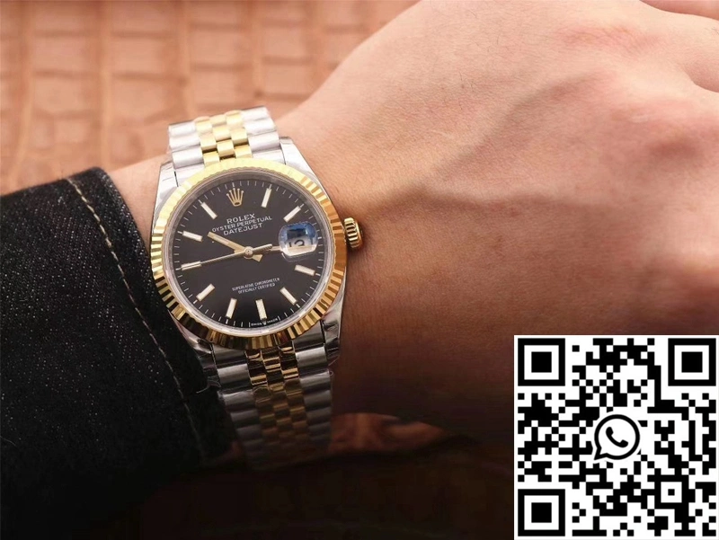 Refined Rolex Datejust 126233 EW Factory Black Dial 657