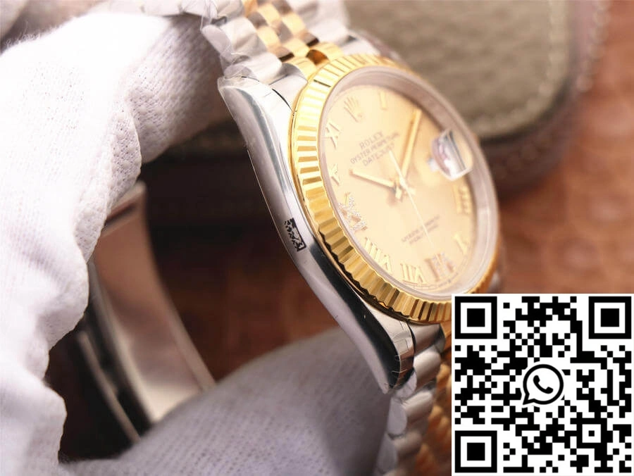 Bold Rolex Datejust 126233 EW Factory Diamond Gold Dial 713