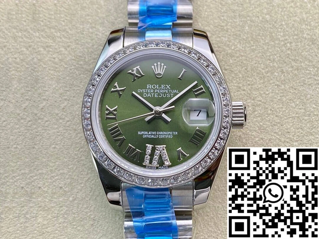Efficient Rolex Datejust 28MM BP Factory Diamond-set Green Dial 711