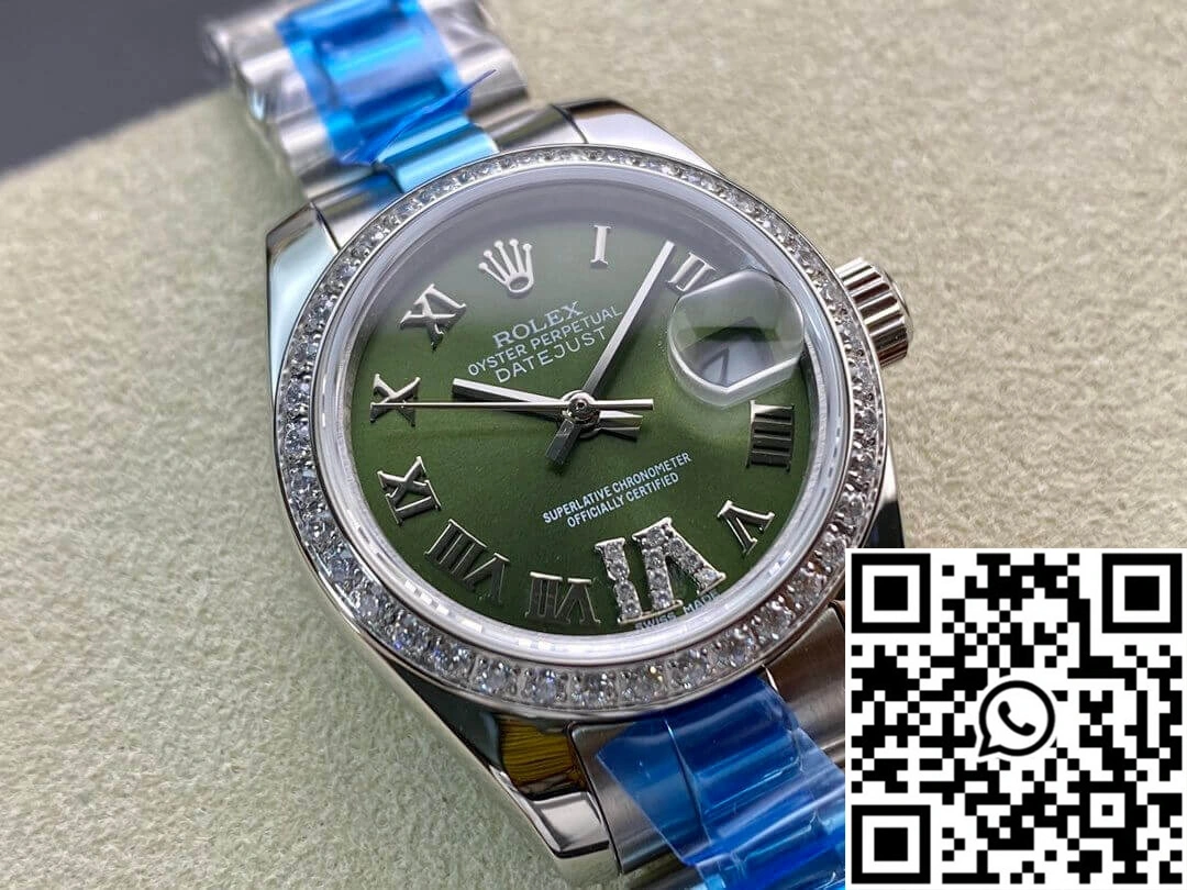 Efficient Rolex Datejust 28MM BP Factory Diamond-set Green Dial 711