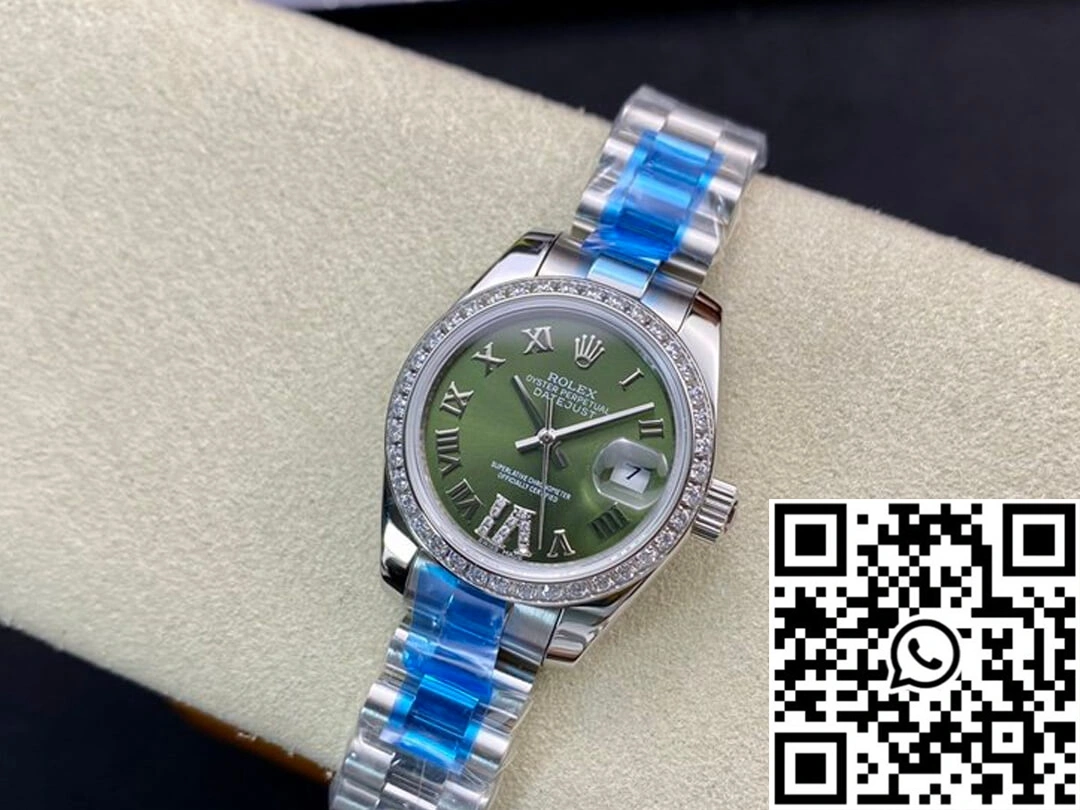 Efficient Rolex Datejust 28MM BP Factory Diamond-set Green Dial 711