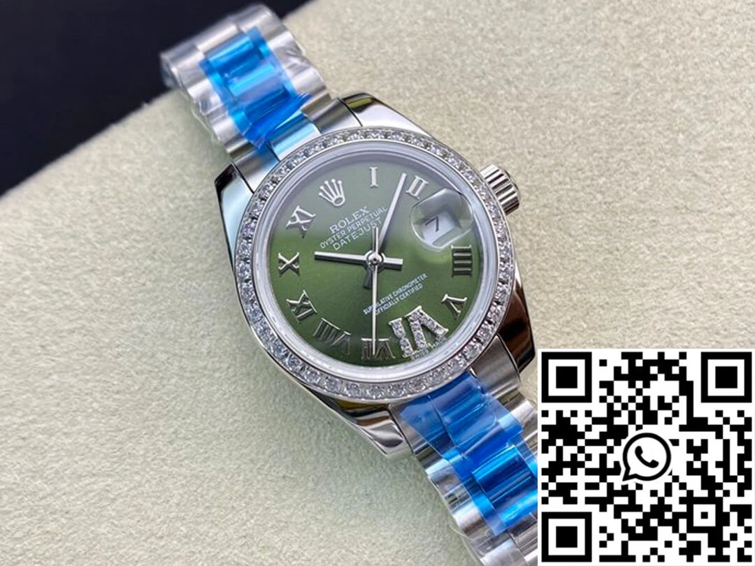Efficient Rolex Datejust 28MM BP Factory Diamond-set Green Dial 711