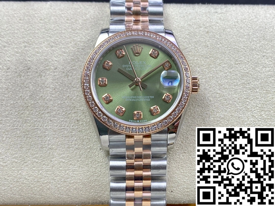 Rolex Datejust 31MM EW Factory Diamond-set Green Dial Fashionable 639