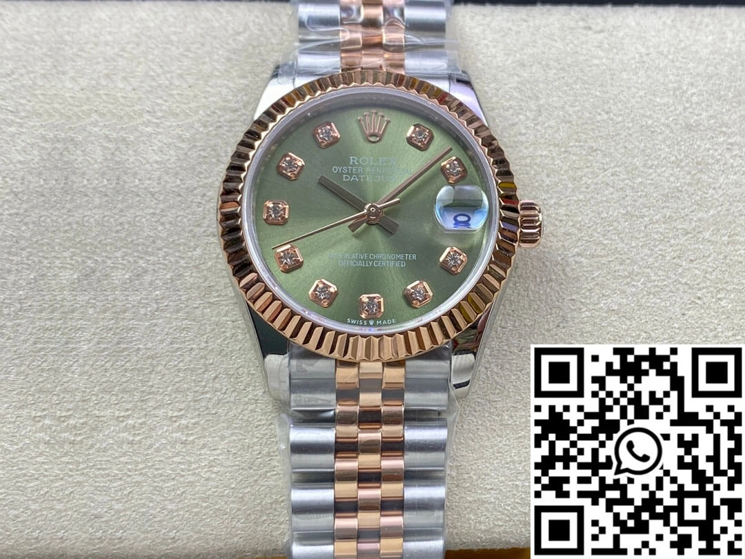 Rolex Datejust 31MM EW Factory Green Dial Bold 684