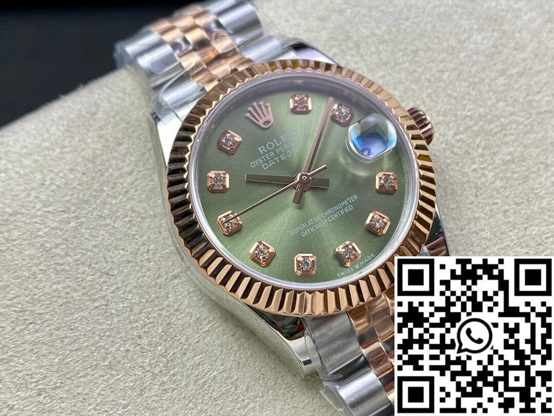 Rolex Datejust 31MM EW Factory Green Dial Bold 684
