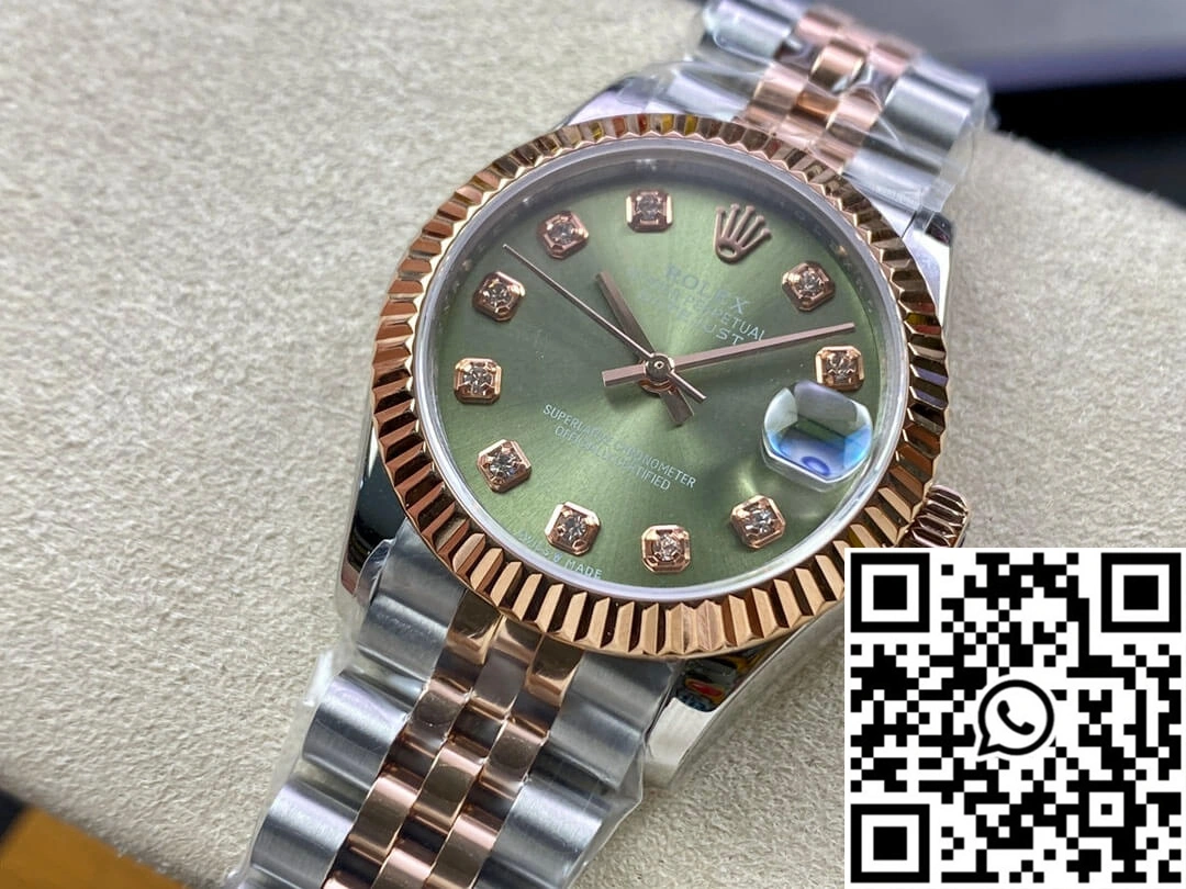 Rolex Datejust 31MM EW Factory Green Dial Bold 684