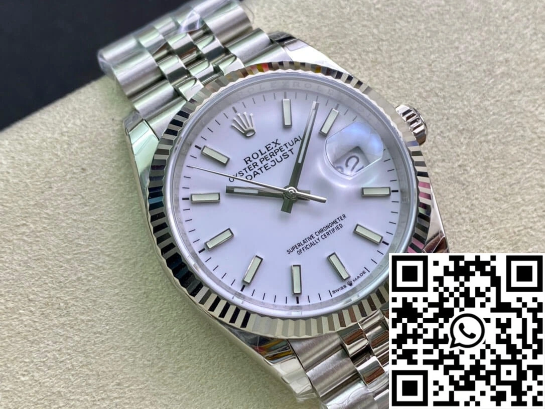 Upgraded Rolex Datejust 36MM EW Factory Stainless Steel White Dial 749