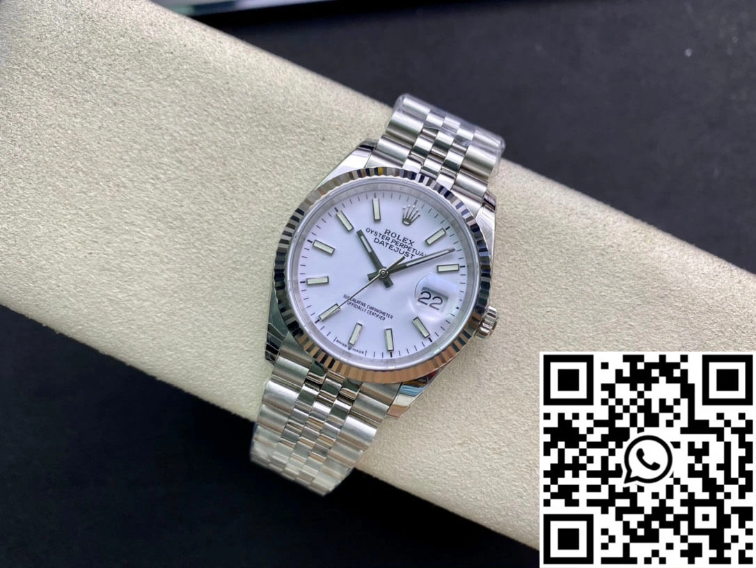 Upgraded Rolex Datejust 36MM EW Factory Stainless Steel White Dial 749