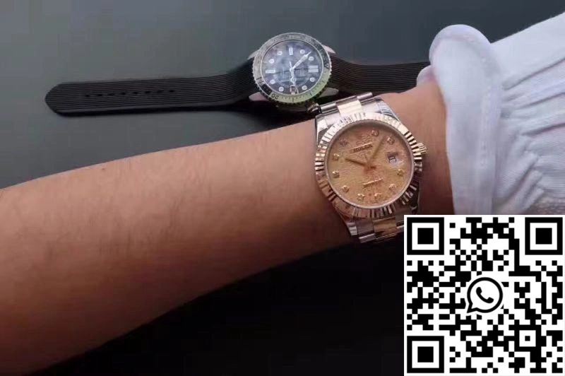 Colorful Rolex Datejust II 126333 41MM Diamond-studded Rose Gold Texture Dial 735