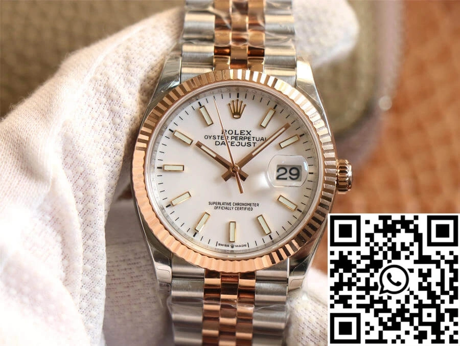Rolex Datejust M126231-0017 EW Factory Rose Gold White Dial Versatile 888