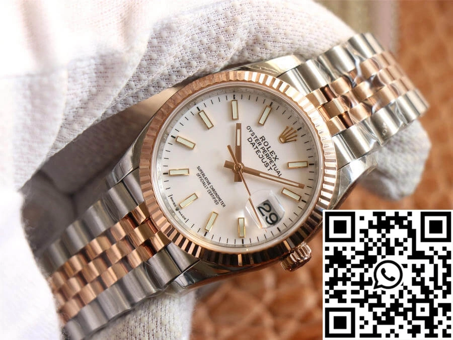 Rolex Datejust M126231-0017 EW Factory Rose Gold White Dial Versatile 888