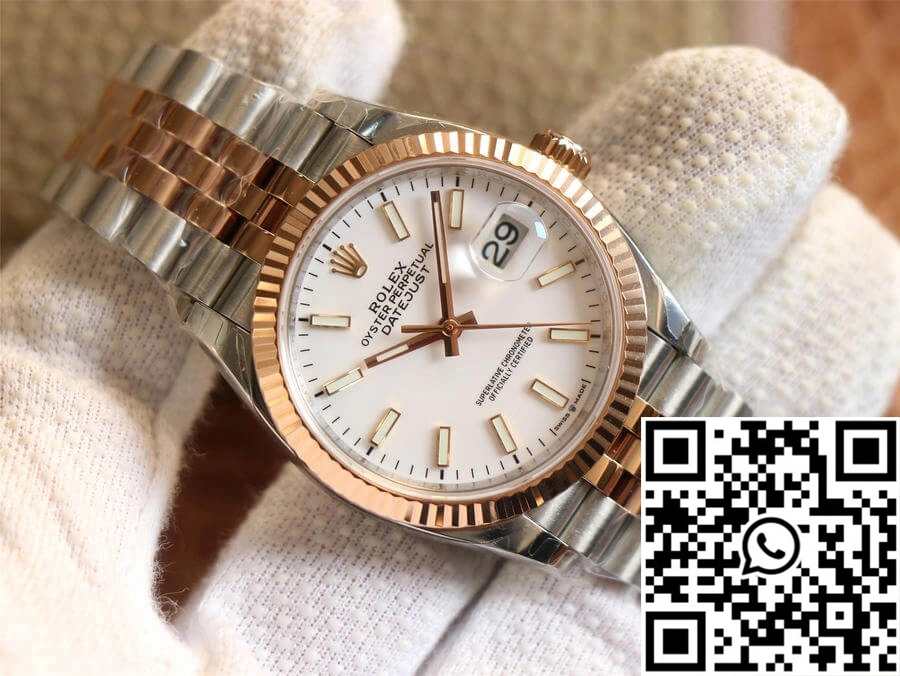 Rolex Datejust M126231-0017 EW Factory Rose Gold White Dial Versatile 888