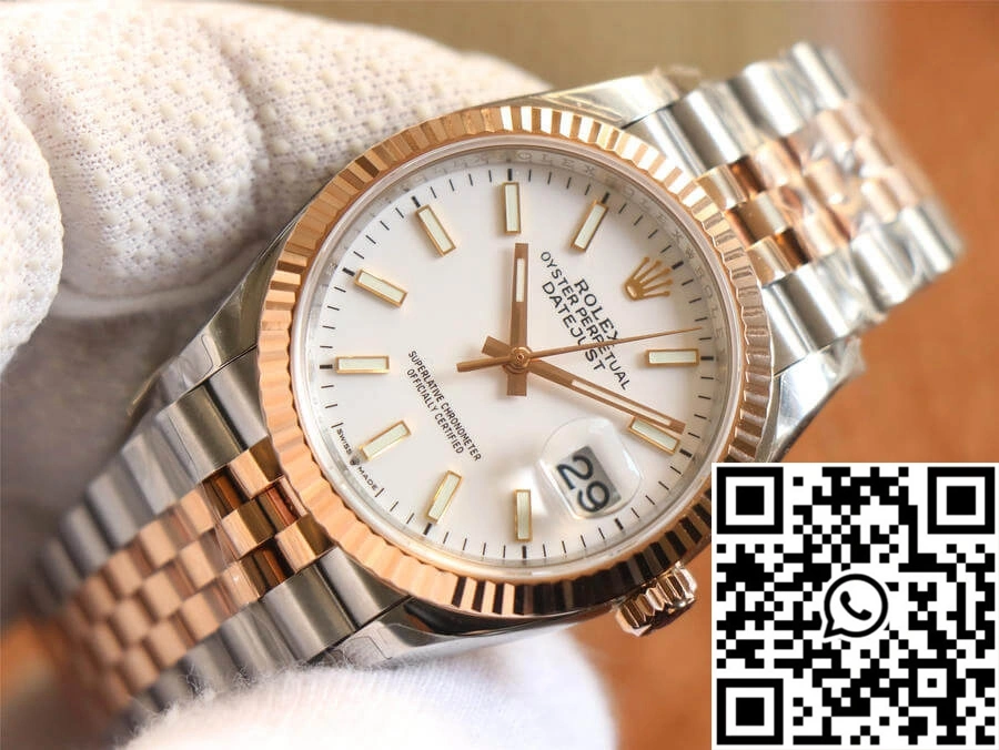 Rolex Datejust M126231-0017 EW Factory Rose Gold White Dial Versatile 888