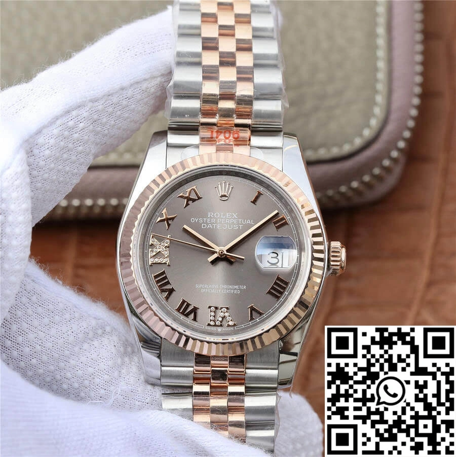 Rolex Datejust M126231-0023 36MM GM Factory Grey Dial Bold 744