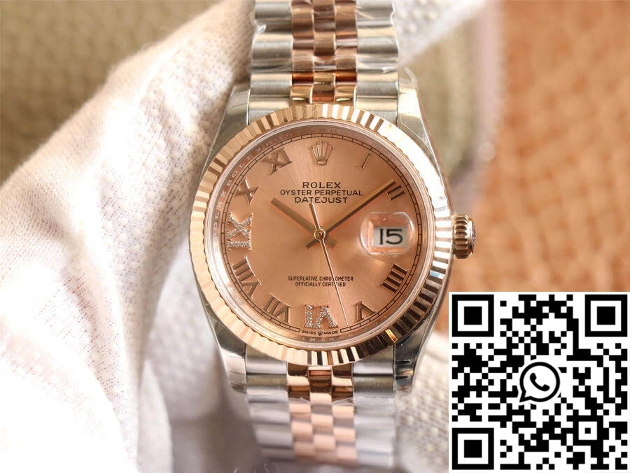 GoodFit Rolex Datejust M126231-0027 EW Factory Diamonds Rose Gold Dial 728