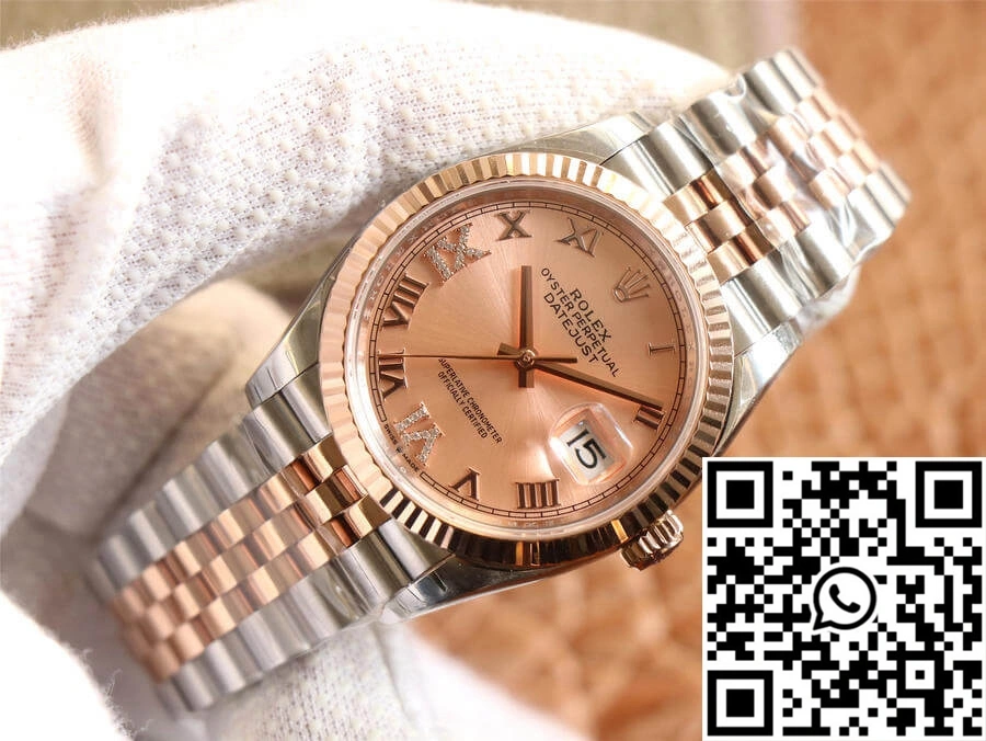 GoodFit Rolex Datejust M126231-0027 EW Factory Diamonds Rose Gold Dial 728