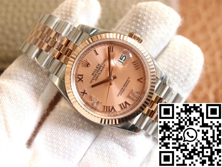 GoodFit Rolex Datejust M126231-0027 EW Factory Diamonds Rose Gold Dial 728