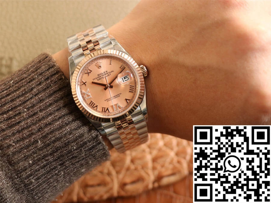 GoodFit Rolex Datejust M126231-0027 EW Factory Diamonds Rose Gold Dial 728