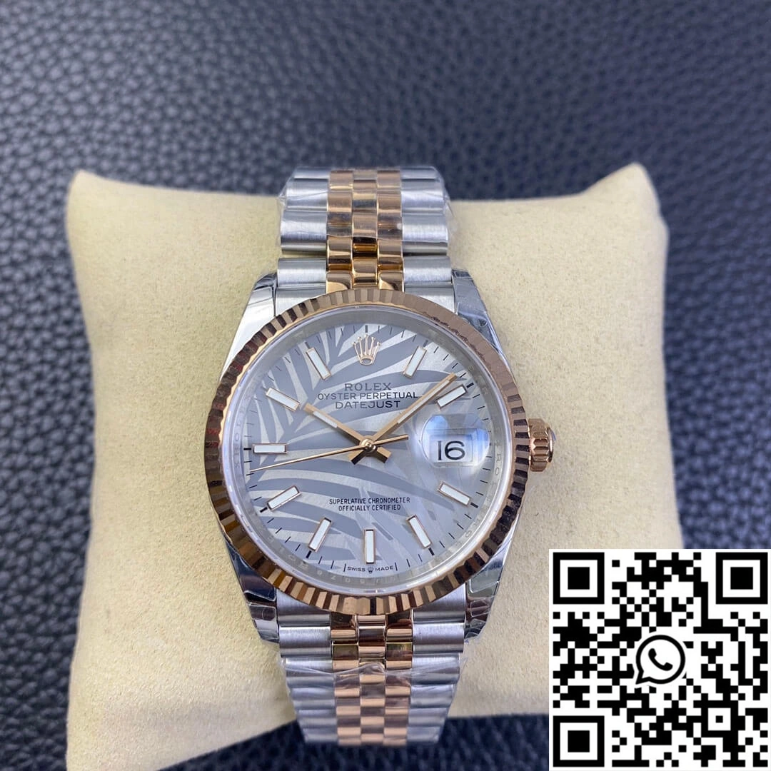Rolex Datejust M126231-0031 EW Factory Silver Palm Leaf Pattern Dial Sophisticated 670