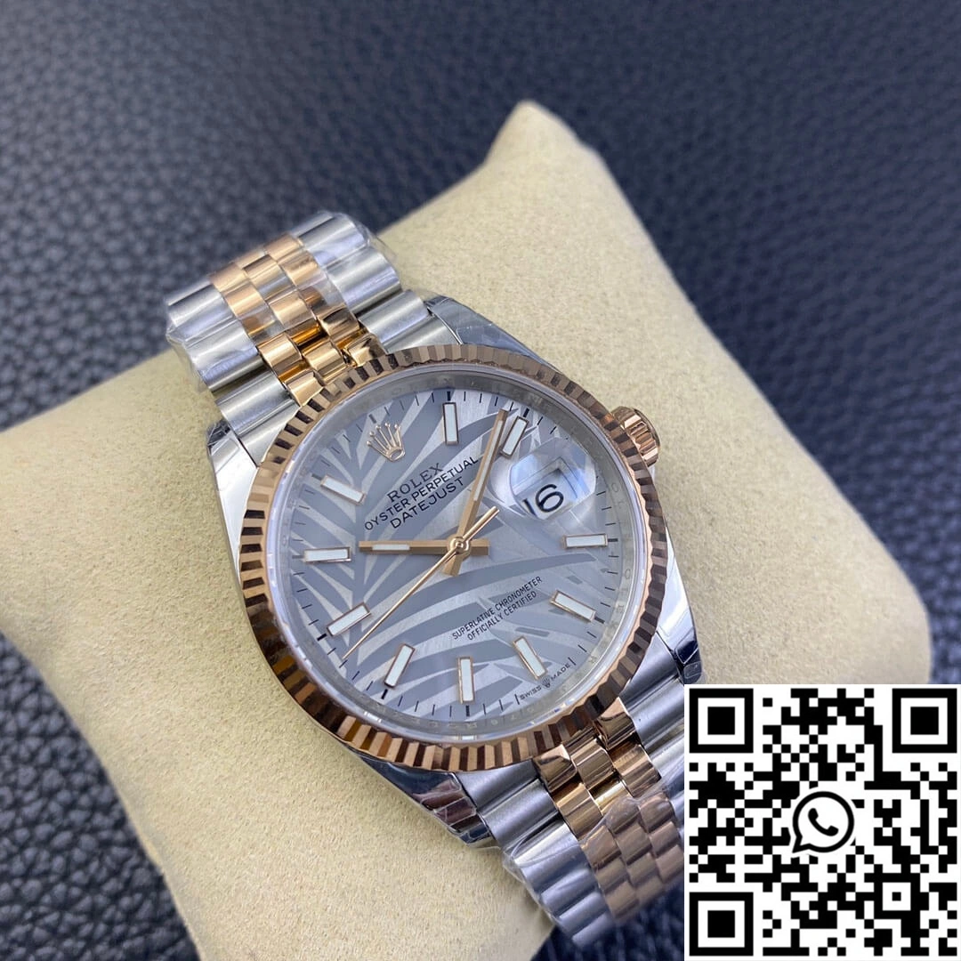 Rolex Datejust M126231-0031 EW Factory Silver Palm Leaf Pattern Dial Sophisticated 670