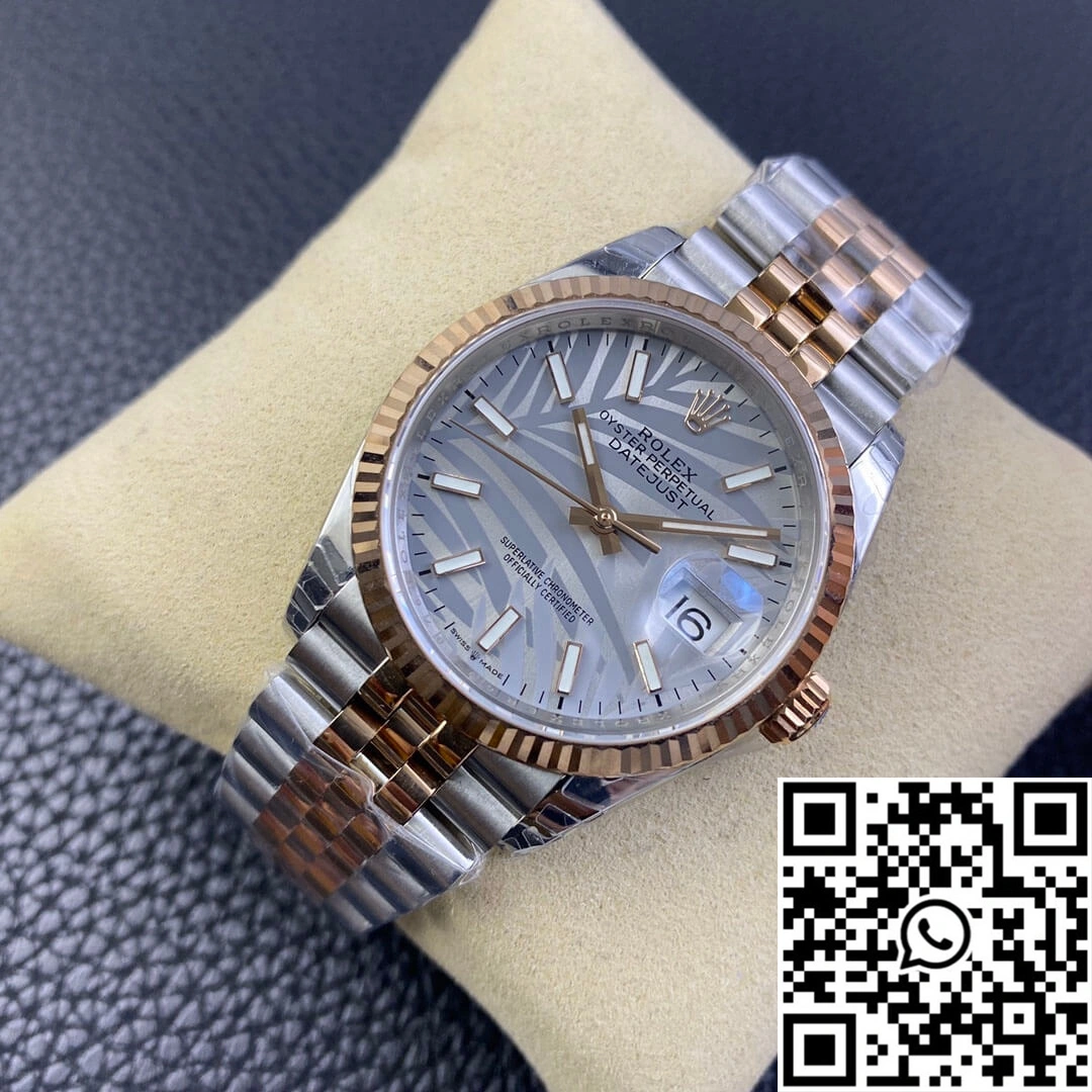 Rolex Datejust M126231-0031 EW Factory Silver Palm Leaf Pattern Dial Sophisticated 670