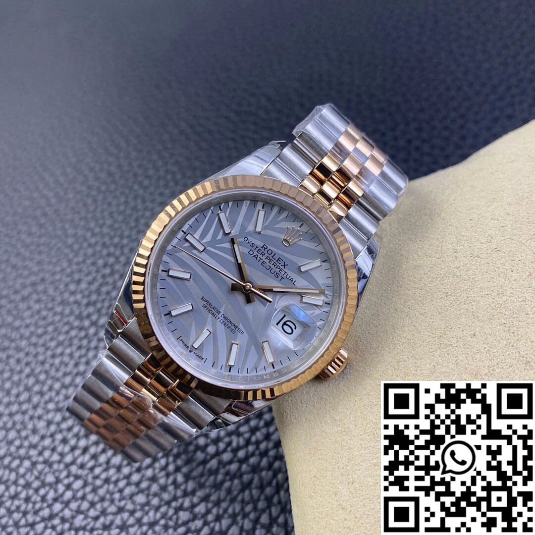 Rolex Datejust M126231-0031 EW Factory Silver Palm Leaf Pattern Dial Sophisticated 670