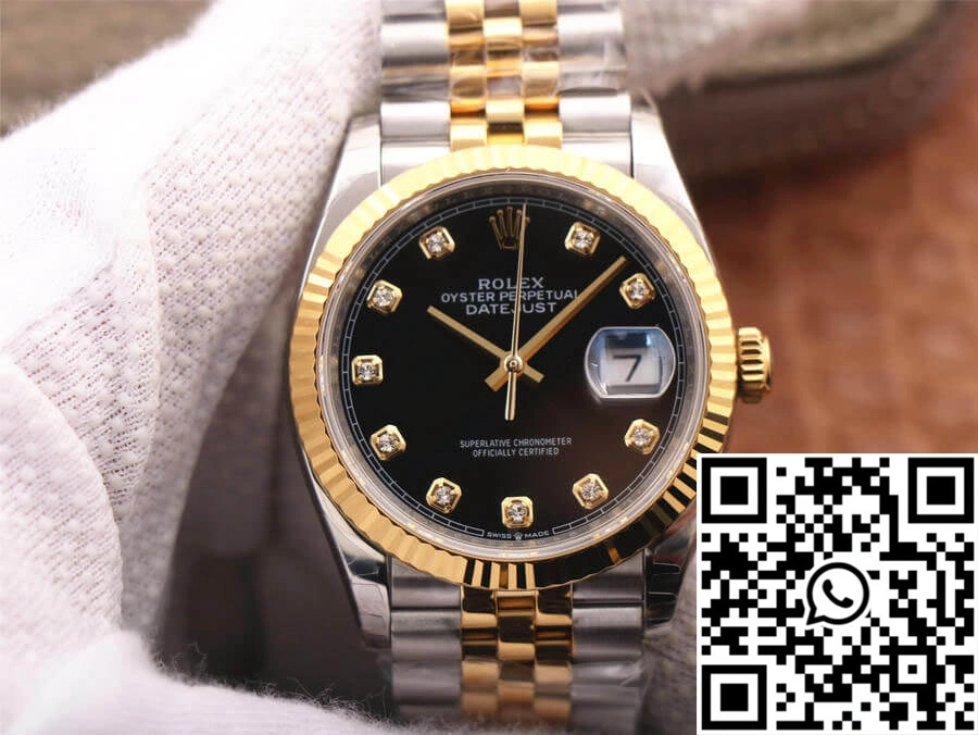Elegant Rolex Datejust M126233-0021 EW Factory Diamond Black Dial 669