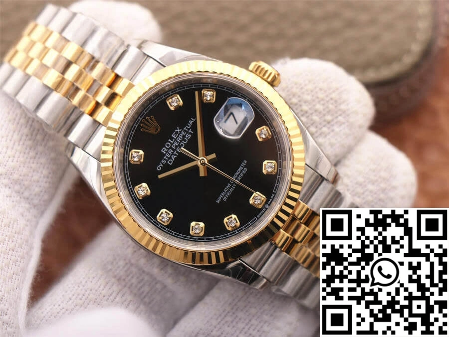 Elegant Rolex Datejust M126233-0021 EW Factory Diamond Black Dial 669