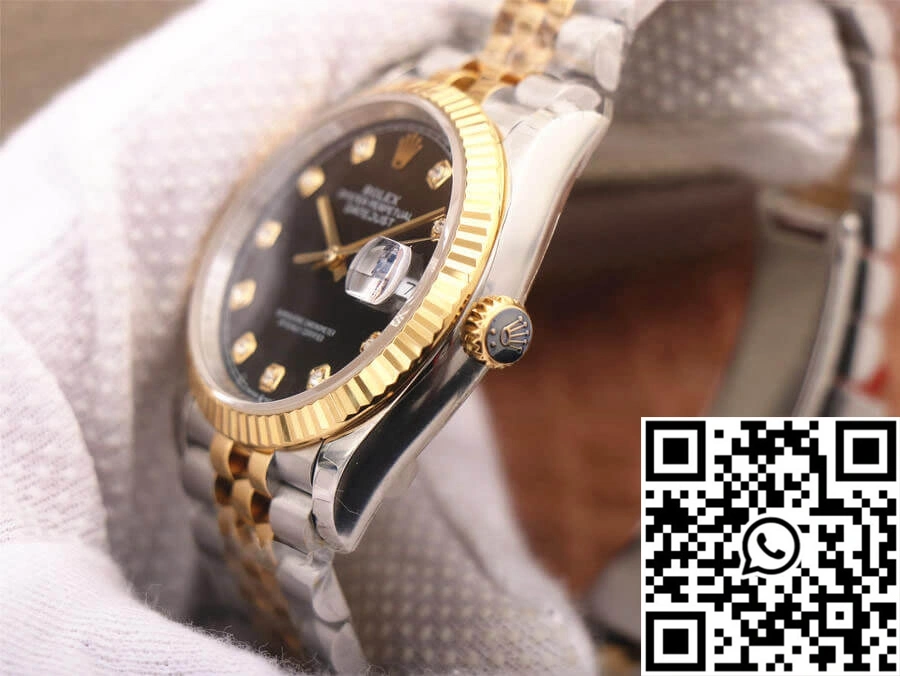 Elegant Rolex Datejust M126233-0021 EW Factory Diamond Black Dial 669