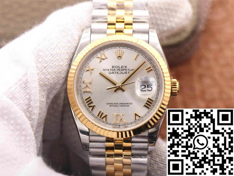 Rolex Datejust M126233-0031 EW Factory Yellow Gold Diamond Dial Stylish 747