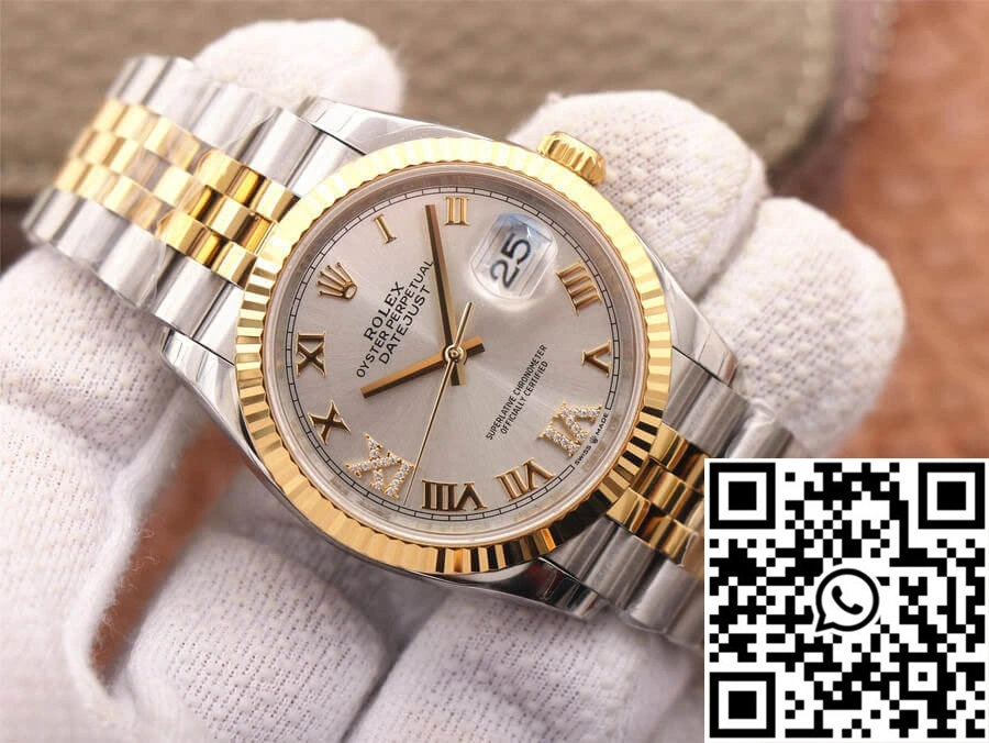 Rolex Datejust M126233-0031 EW Factory Yellow Gold Diamond Dial Stylish 747