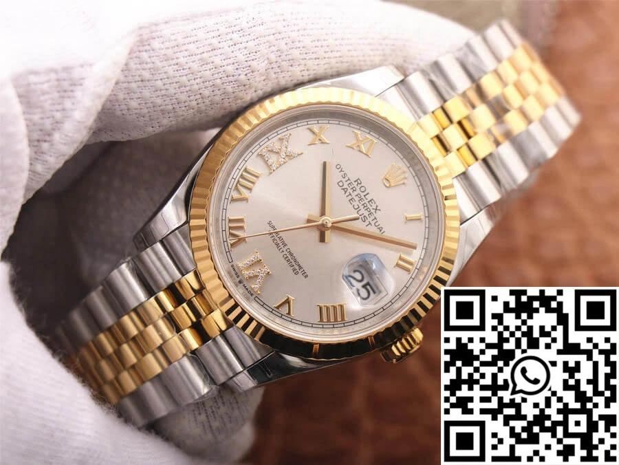 Rolex Datejust M126233-0031 EW Factory Yellow Gold Diamond Dial Stylish 747