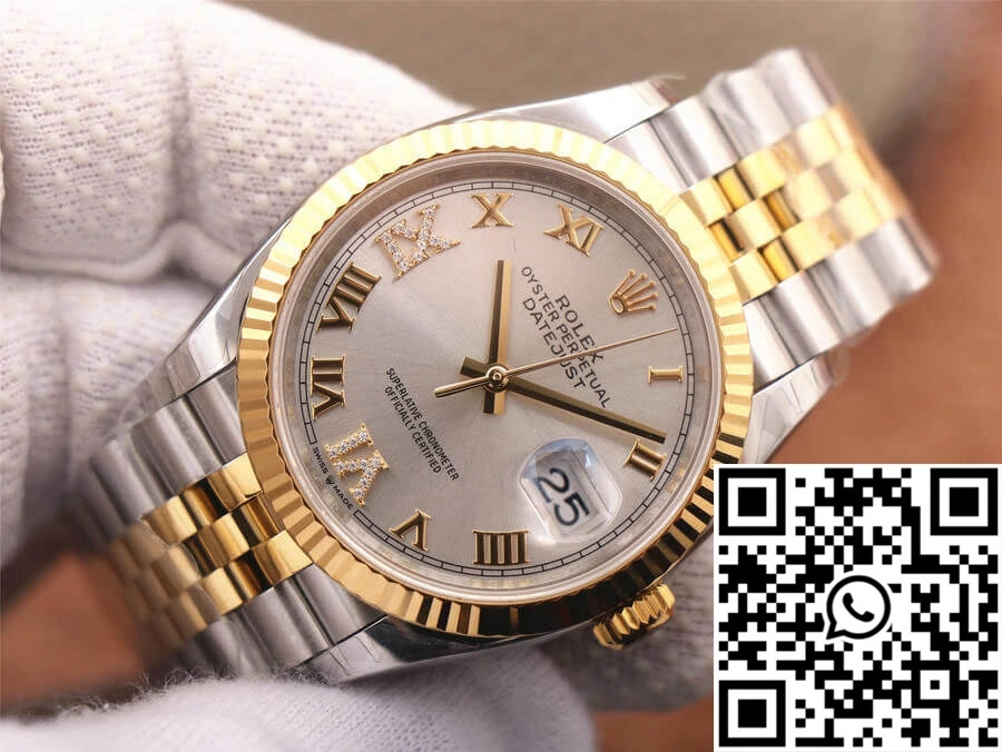 Rolex Datejust M126233-0031 EW Factory Yellow Gold Diamond Dial Stylish 747