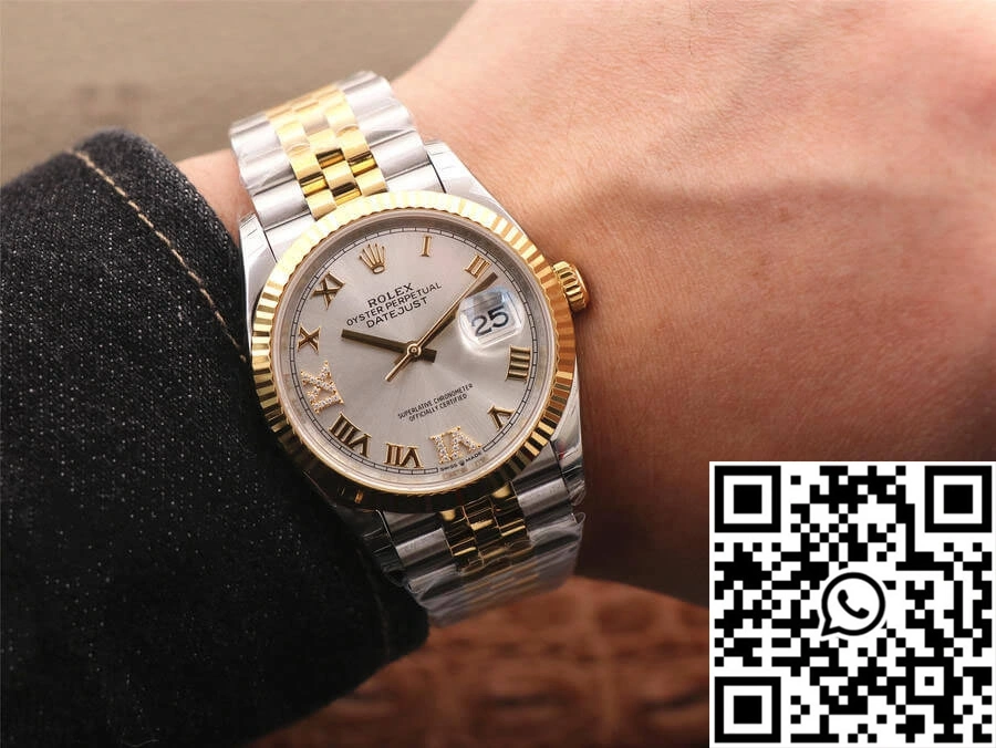 Rolex Datejust M126233-0031 EW Factory Yellow Gold Diamond Dial Stylish 747