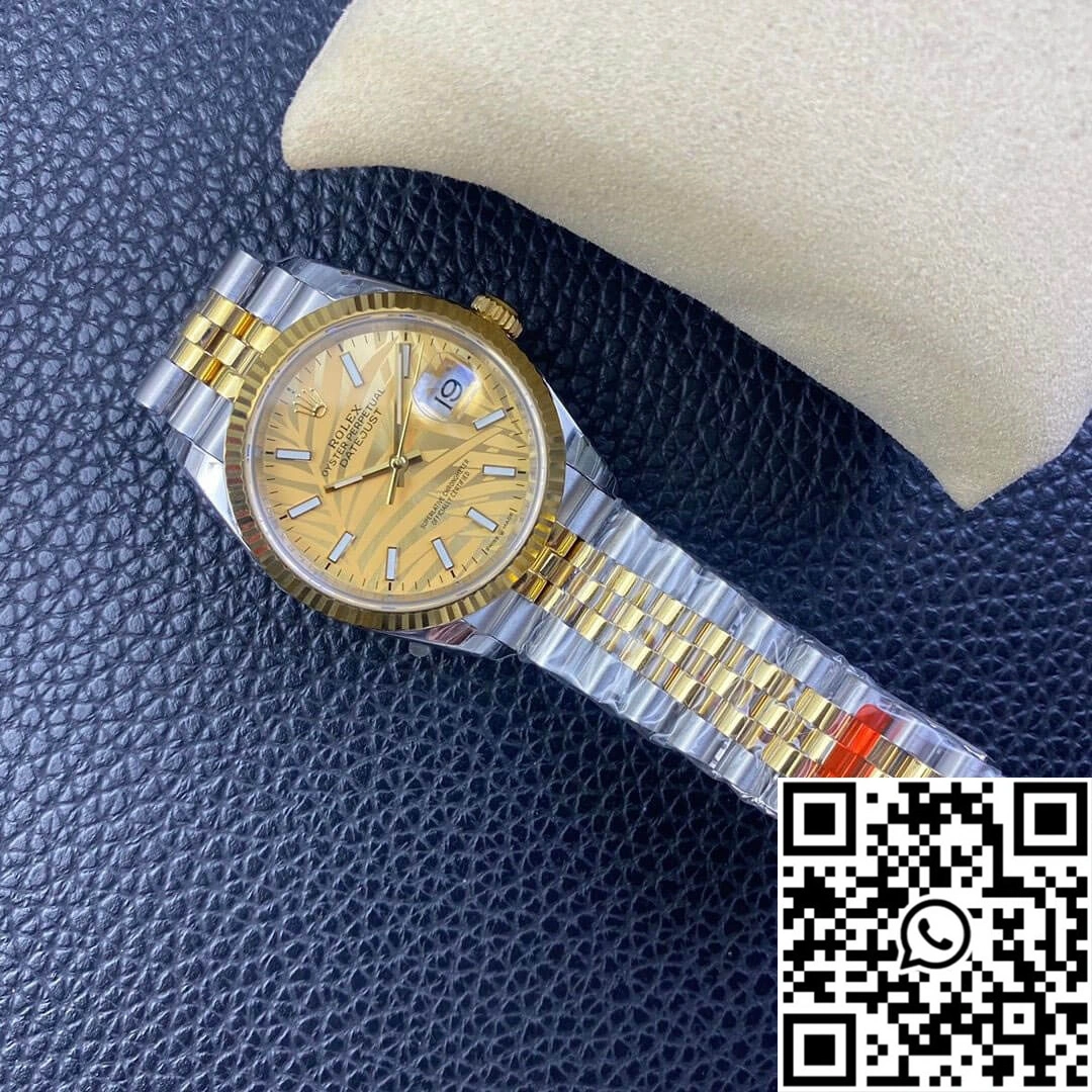 Vibrant Rolex Datejust M126233-0037 EW Factory Golden Palm Leaf Pattern Dial 703