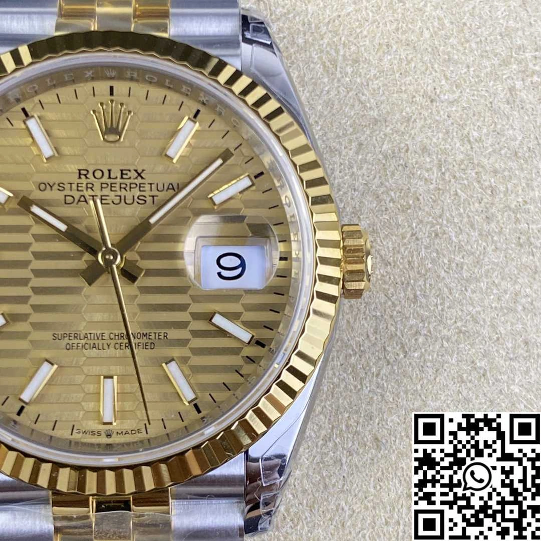 Packable Rolex Datejust M126233 36MM VS Factory Two Tone Yellow Motif Dial Diamond Hourmarker 651