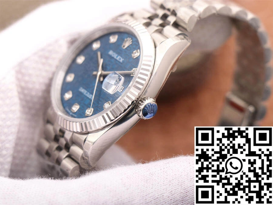 Lightweight Rolex Datejust M126234-0011 36MM EW Factory Diamond-Studded Blue Dial 704