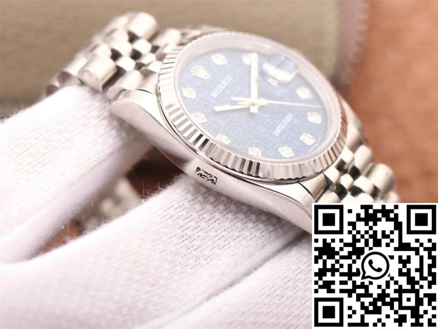 Lightweight Rolex Datejust M126234-0011 36MM EW Factory Diamond-Studded Blue Dial 704