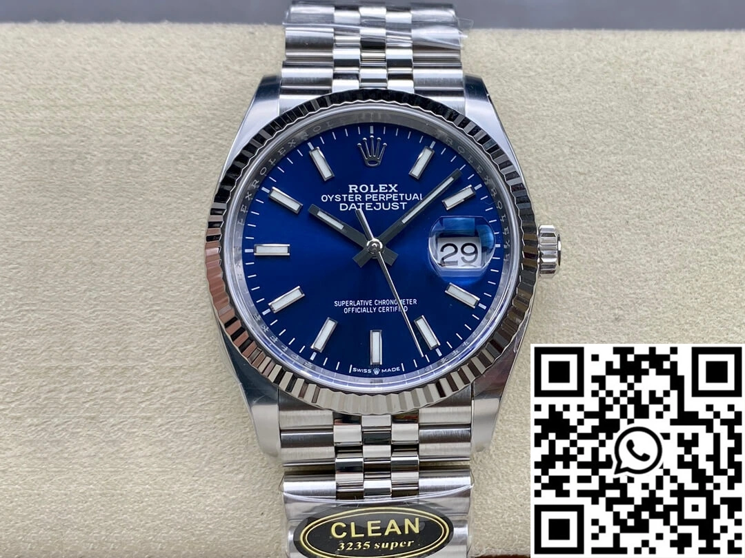 SportInspired Rolex Datejust M126234-0017 36MM Clean Factory Blue Dial 691