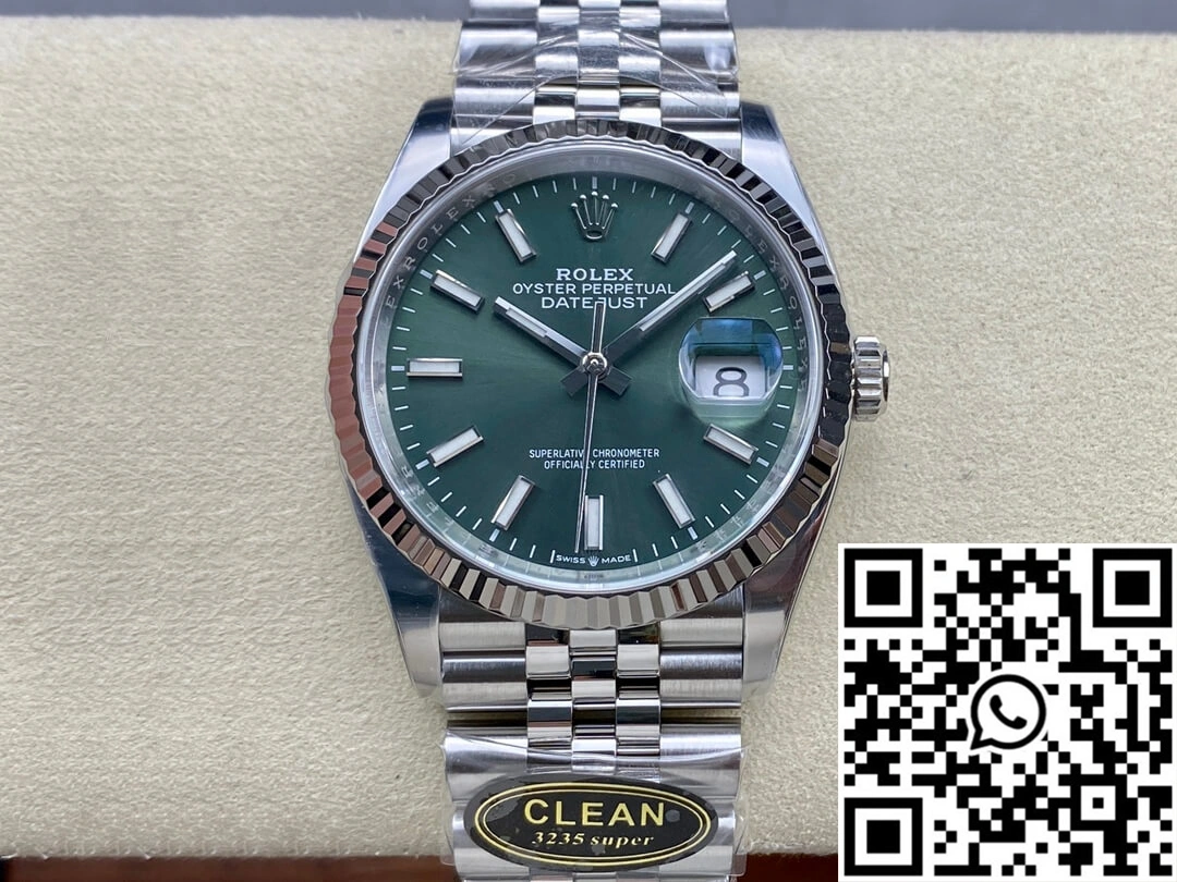 Rolex Datejust M126234-0051 36MM Clean Factory Green Dial Durable 718