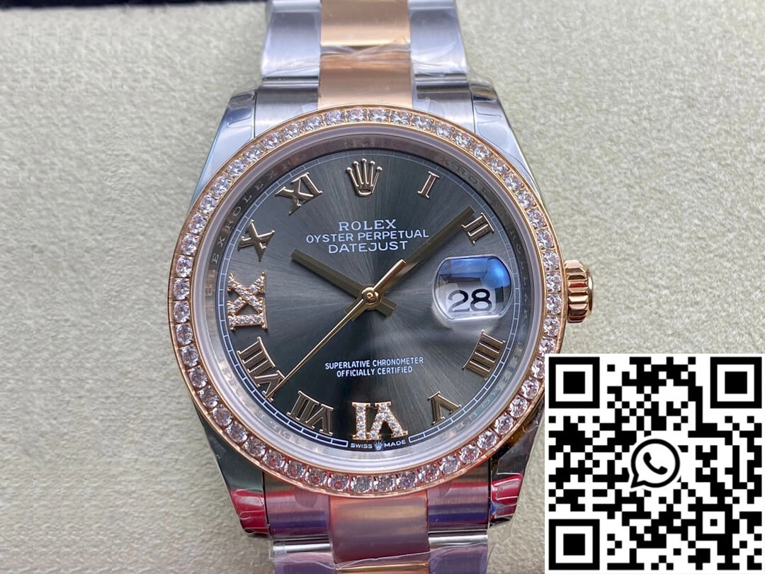 Reliable Rolex Datejust M126281RBR-0012 EW Factory Diamond-set Bezel 732