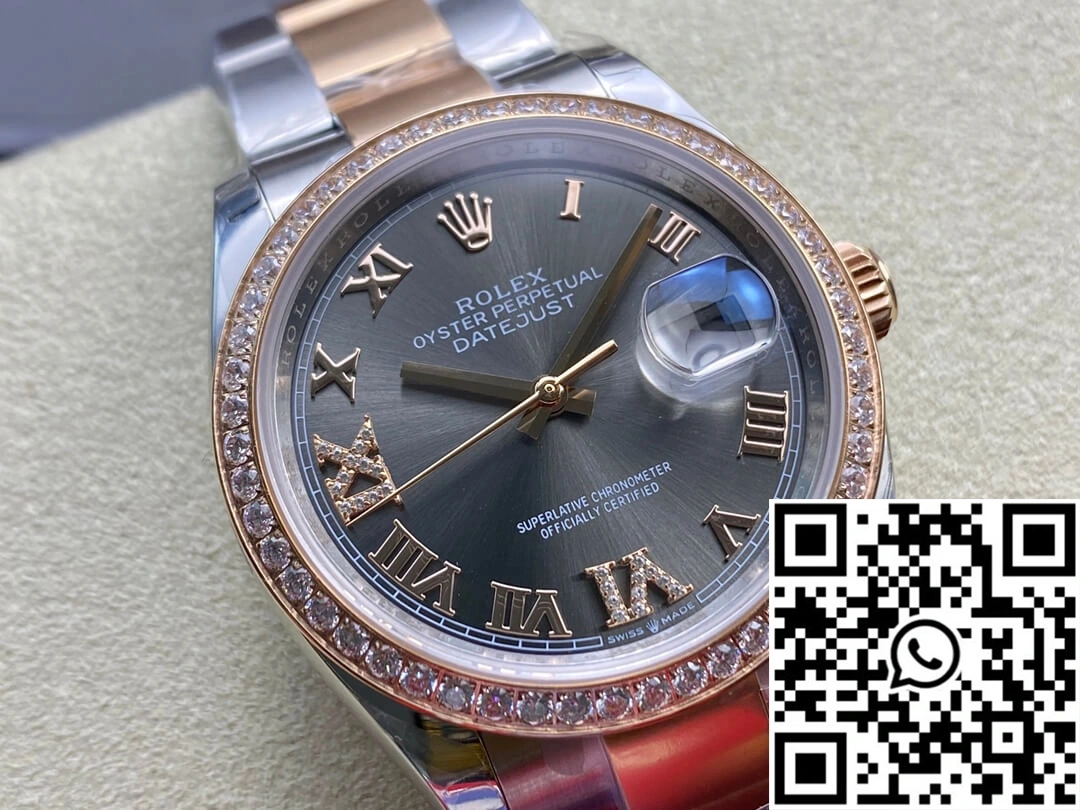 Reliable Rolex Datejust M126281RBR-0012 EW Factory Diamond-set Bezel 732