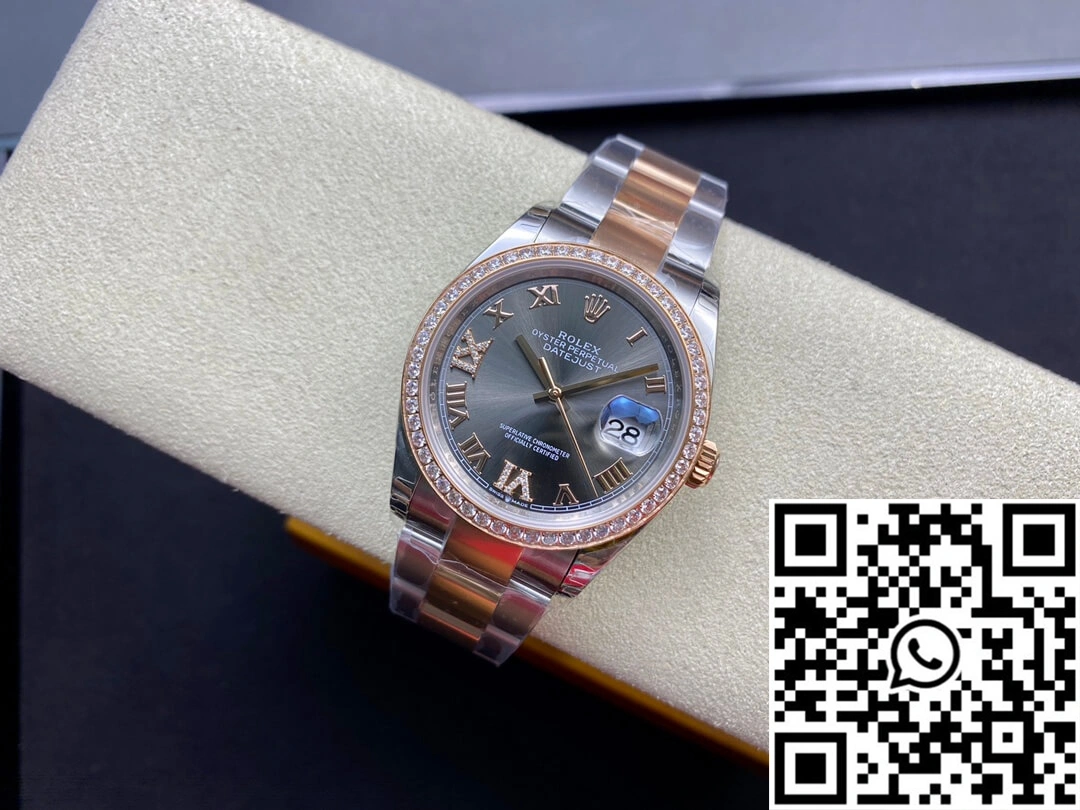 Reliable Rolex Datejust M126281RBR-0012 EW Factory Diamond-set Bezel 732