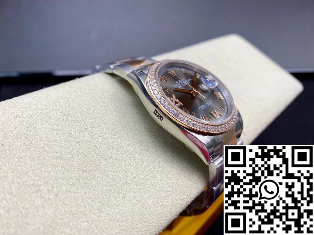 Reliable Rolex Datejust M126281RBR-0012 EW Factory Diamond-set Bezel 732