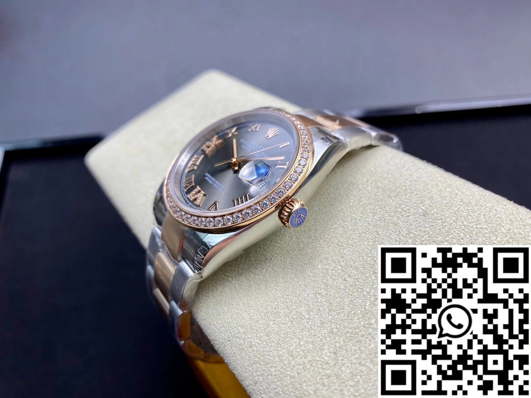 Reliable Rolex Datejust M126281RBR-0012 EW Factory Diamond-set Bezel 732