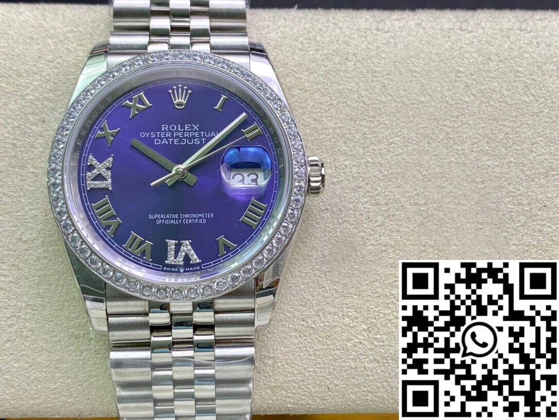 HighQuality Rolex Datejust M126284RBR-0013 EW Factory Diamond-set Bezel 750