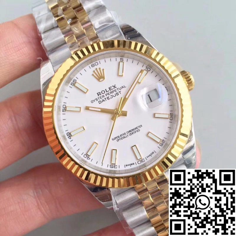 Snug Rolex Datejust M126333-0016 EW Factory White Dial 784