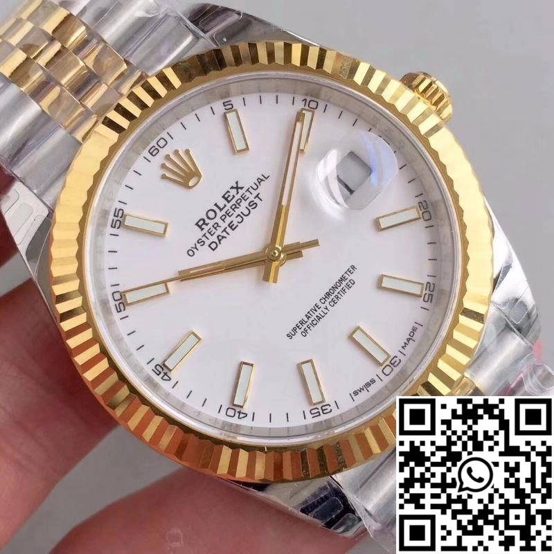 Snug Rolex Datejust M126333-0016 EW Factory White Dial 784